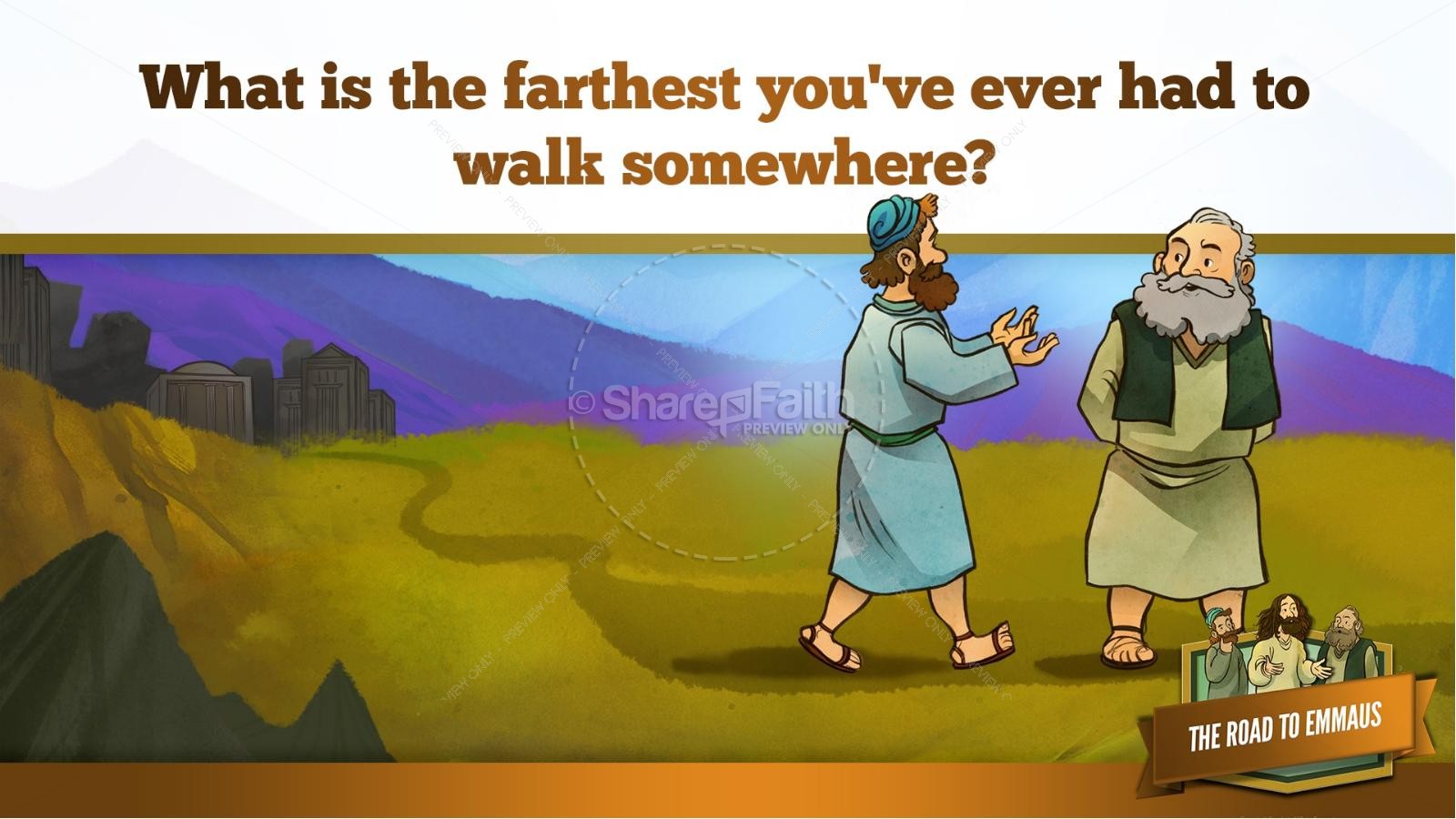 Luke 24 Road to Emmaus Kids Bible Stories | slide 12