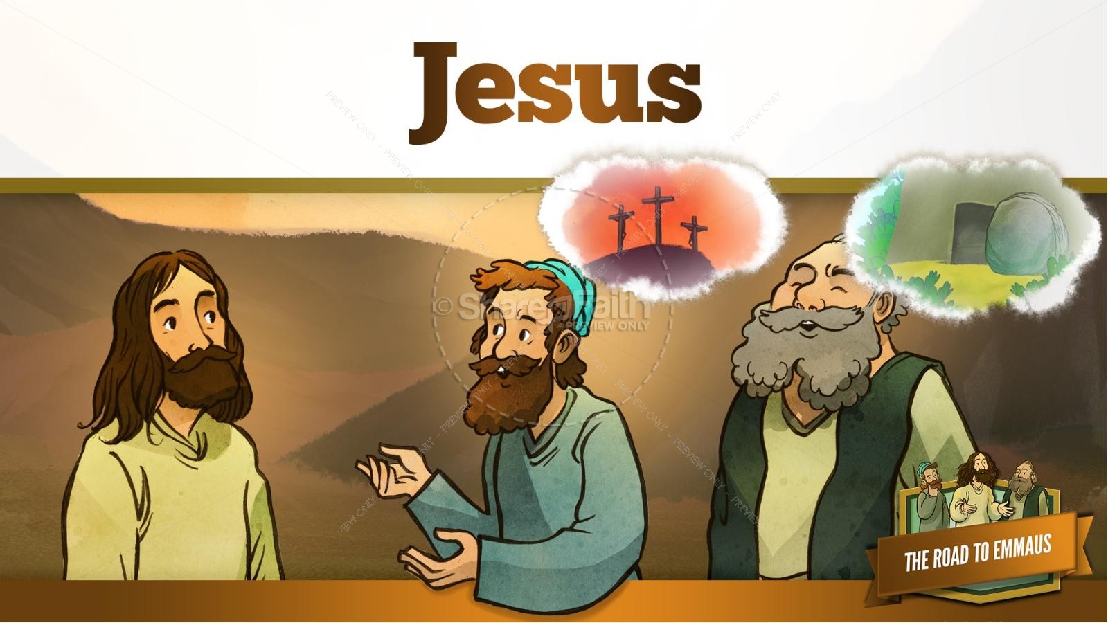 Luke 24 Road to Emmaus Kids Bible Stories