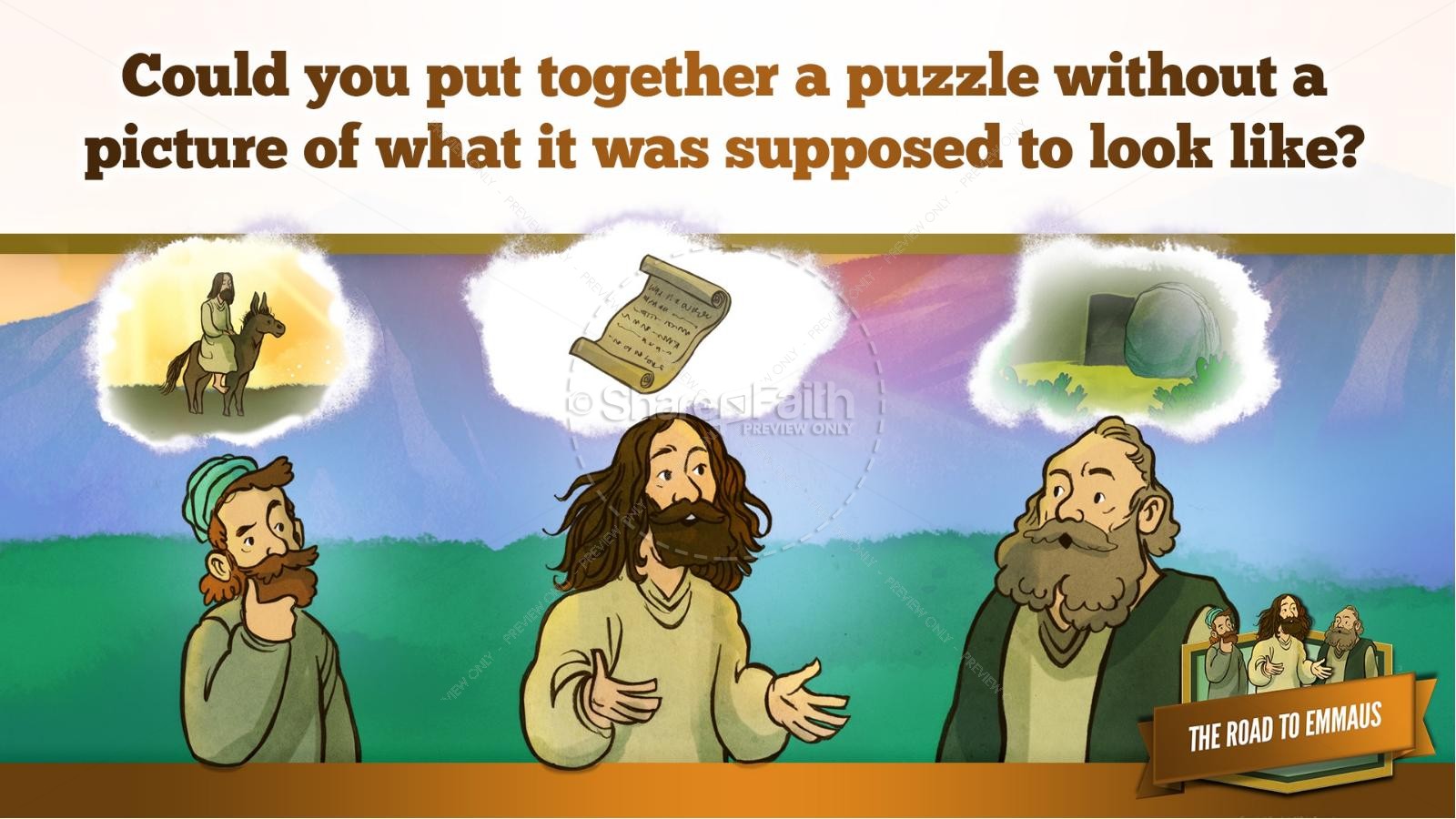 Luke 24 Road to Emmaus Kids Bible Stories Thumbnail 20