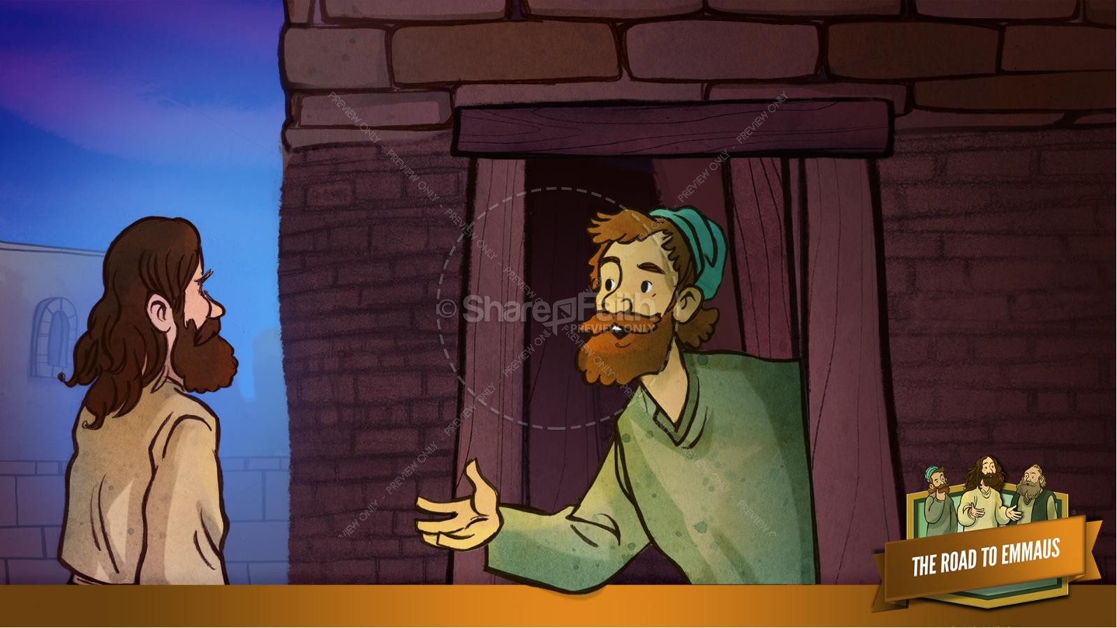 Luke 24 Road to Emmaus Kids Bible Stories | slide 21