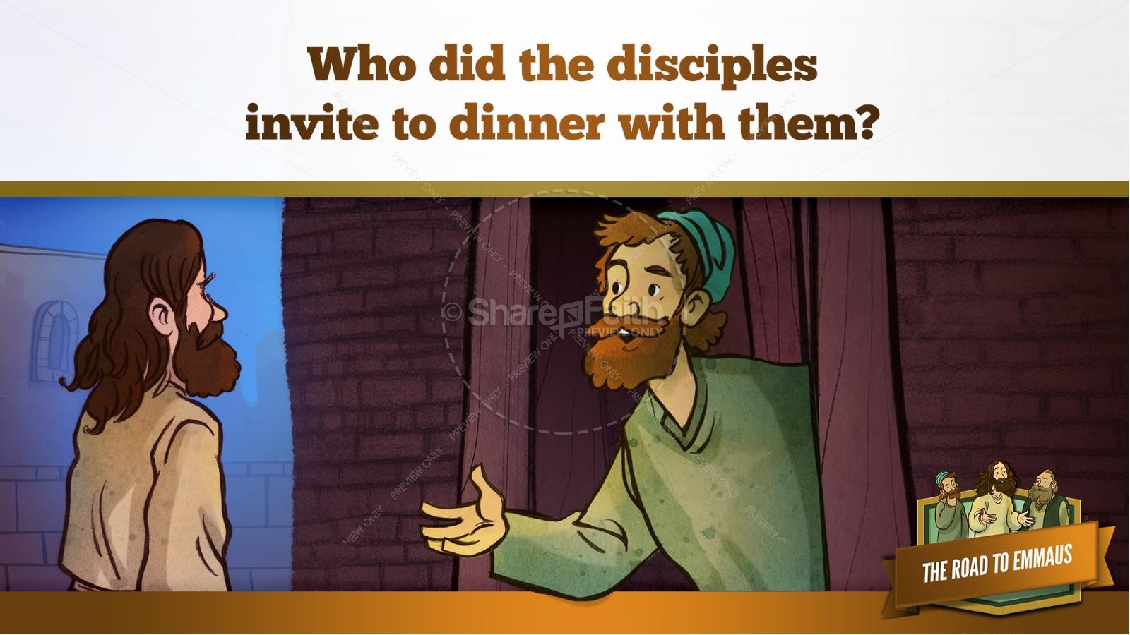 Luke 24 Road to Emmaus Kids Bible Stories | slide 22