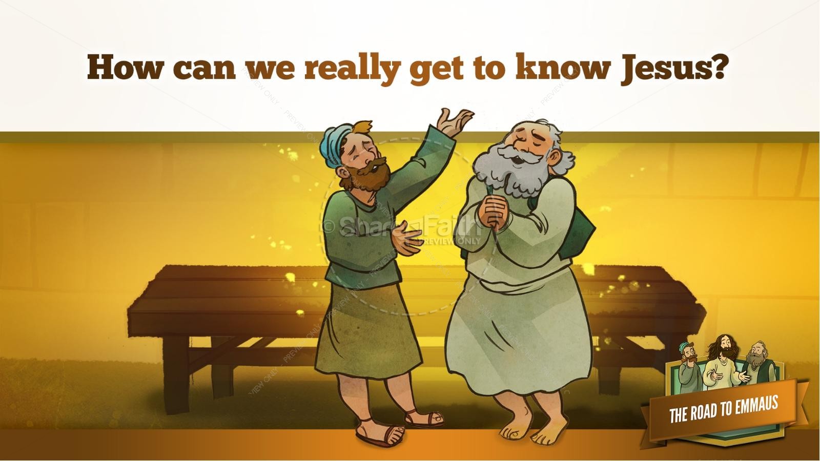 Luke 24 Road to Emmaus Kids Bible Stories | slide 32