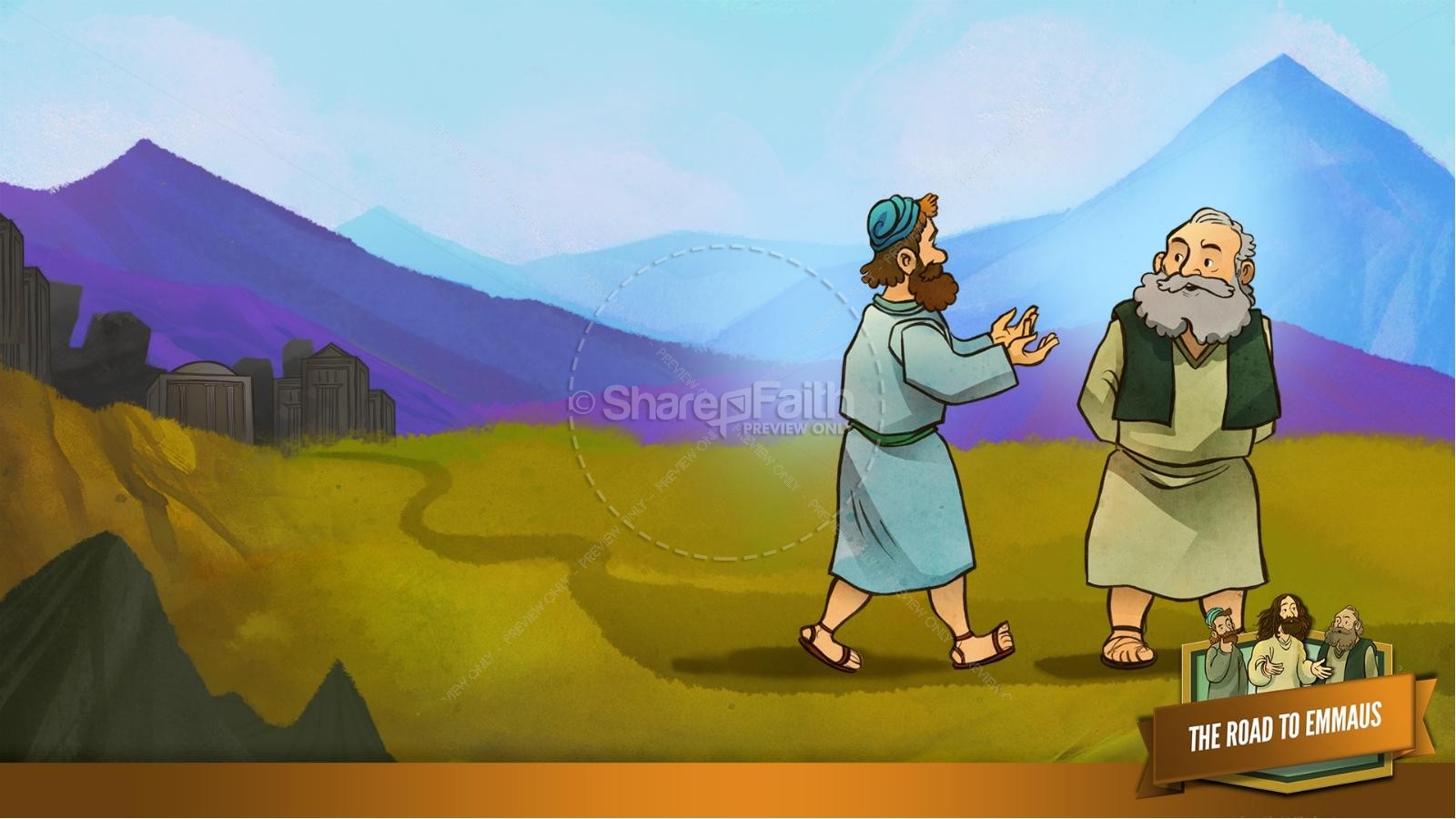 Luke 24 Road to Emmaus Kids Bible Stories Thumbnail 9