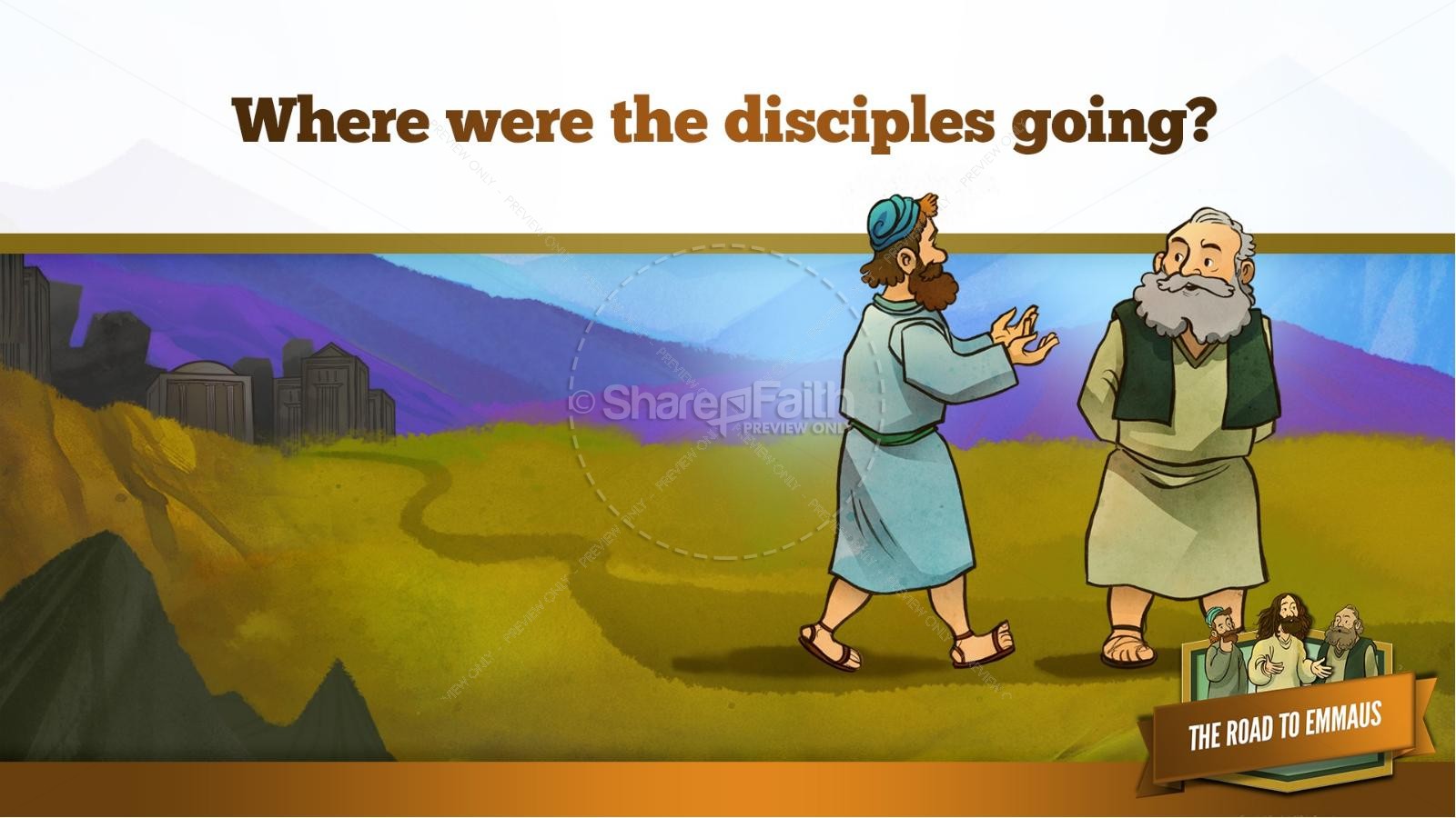 Luke 24 Road to Emmaus Kids Bible Stories Thumbnail 10