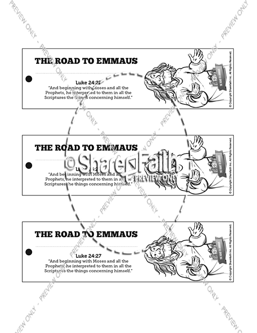 Luke 24 Road to Emmaus Bible Bookmarks Thumbnail Showcase