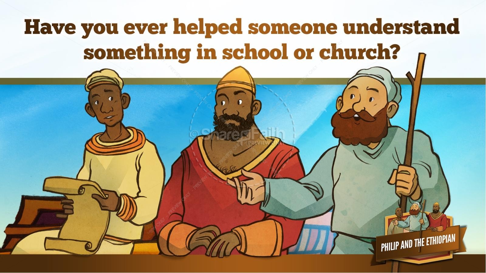 Acts 8 Philip and the Ethiopian Kids Bible Stories Thumbnail 21