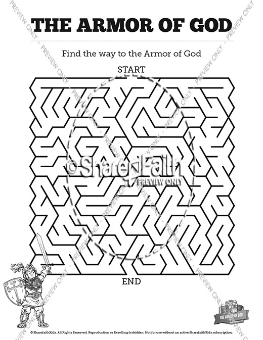 Ephesians 6 The Armor of God Bible Mazes Thumbnail Showcase