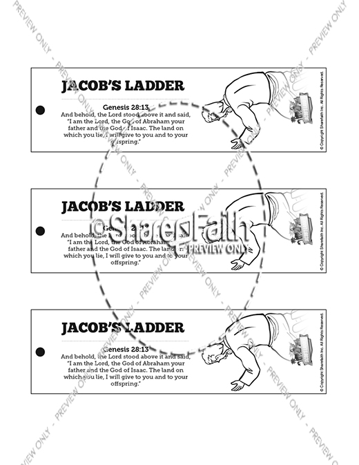 Genesis 28 Jacobs Ladder Bible Bookmarks Thumbnail Showcase