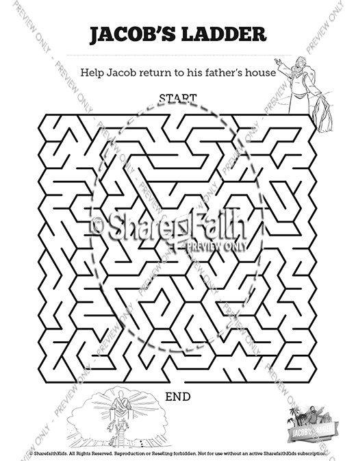 Genesis 28 Jacobs Ladder Bible Mazes Thumbnail Showcase