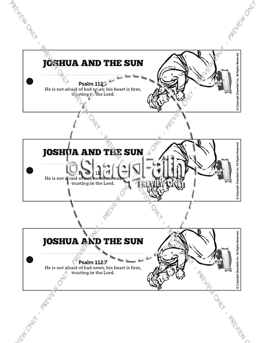 Joshua 10 Sun Stand Still Bible Bookmarks Thumbnail Showcase