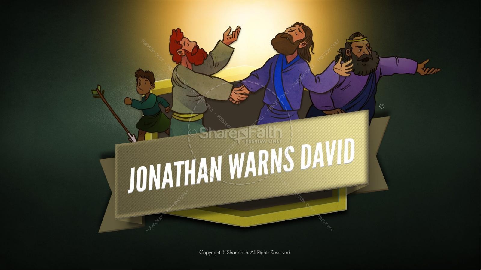 1 Samuel 20 David and Jonathan Kids Bible Story | slide 1