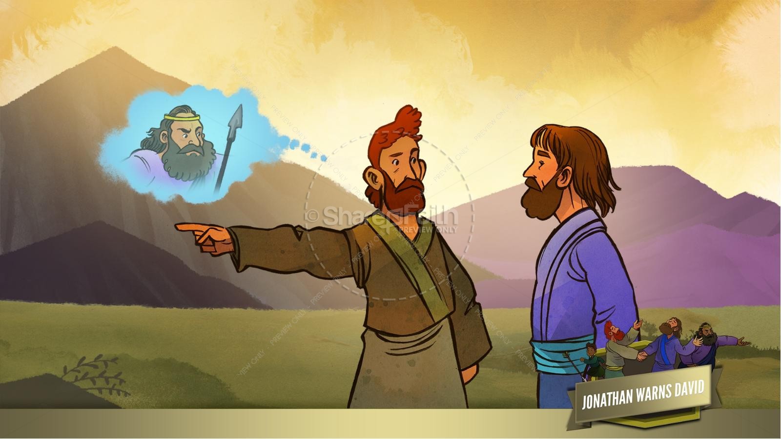 1 Samuel 20 David and Jonathan Kids Bible Story Thumbnail 11