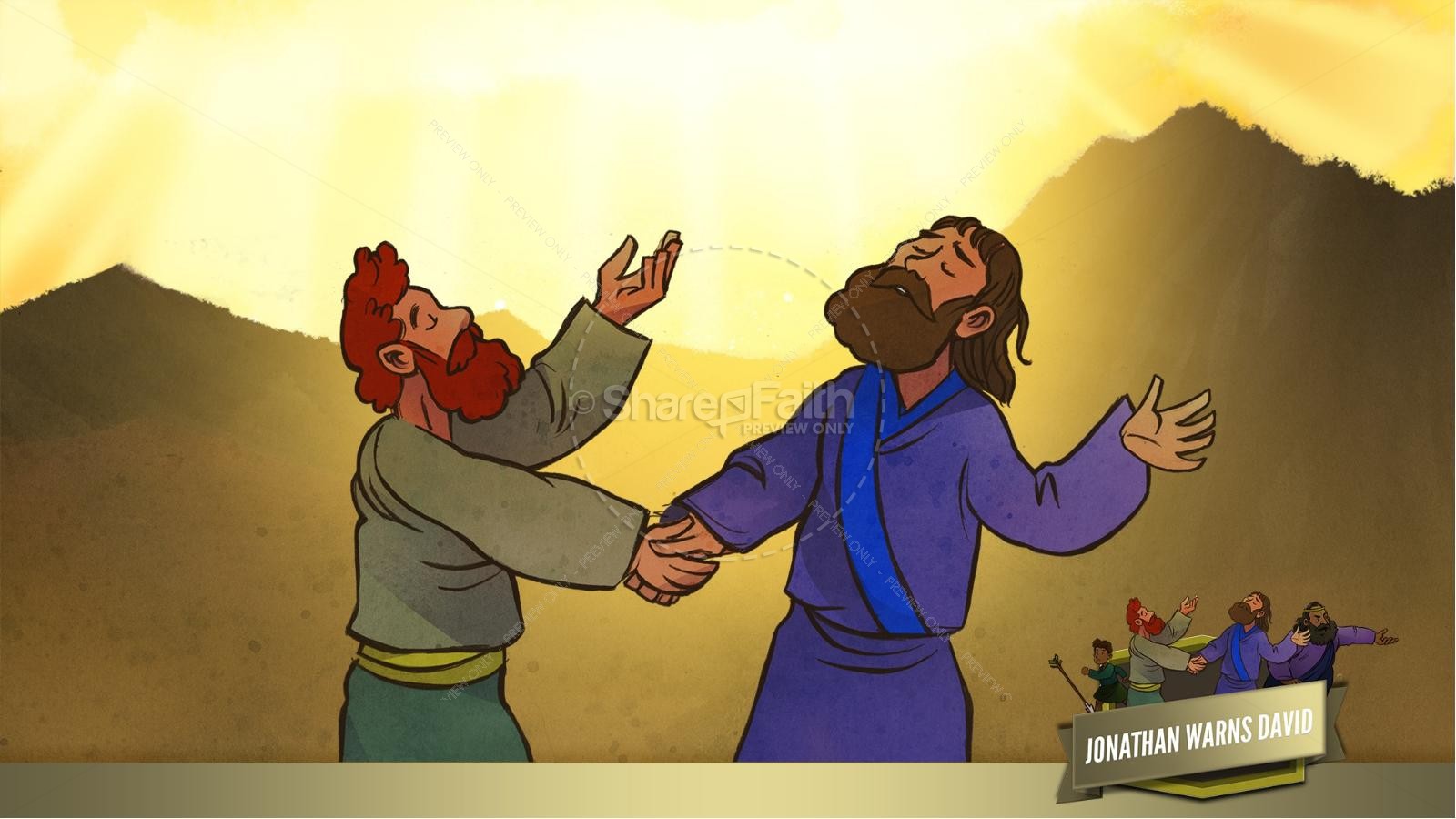 1 Samuel 20 David and Jonathan Kids Bible Story Thumbnail 15