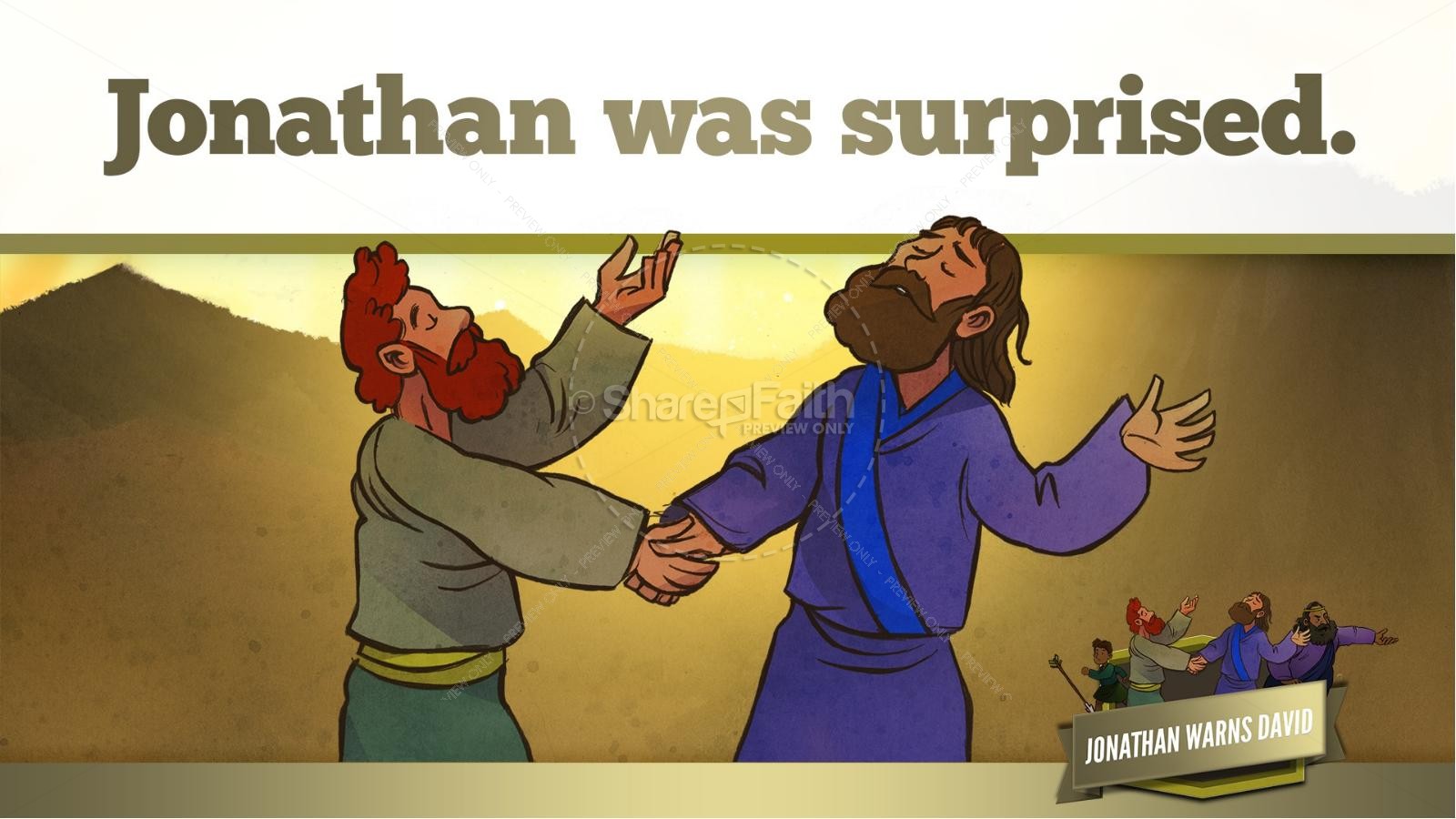 1 Samuel 20 David and Jonathan Kids Bible Story | slide 17