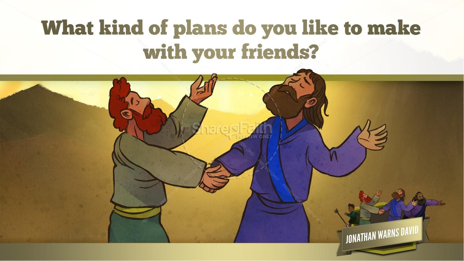 1 Samuel 20 David and Jonathan Kids Bible Story Thumbnail 18