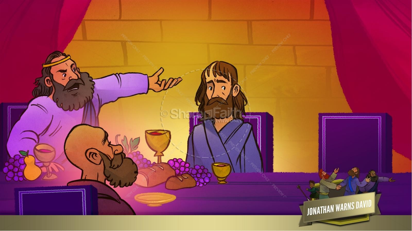 1 Samuel 20 David and Jonathan Kids Bible Story Thumbnail 19