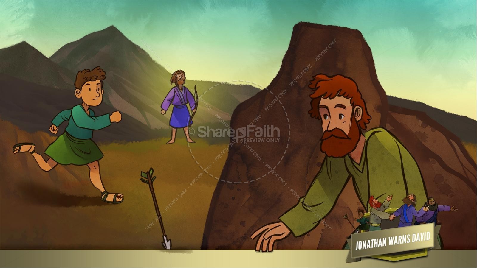 1 Samuel 20 David and Jonathan Kids Bible Story Thumbnail 27