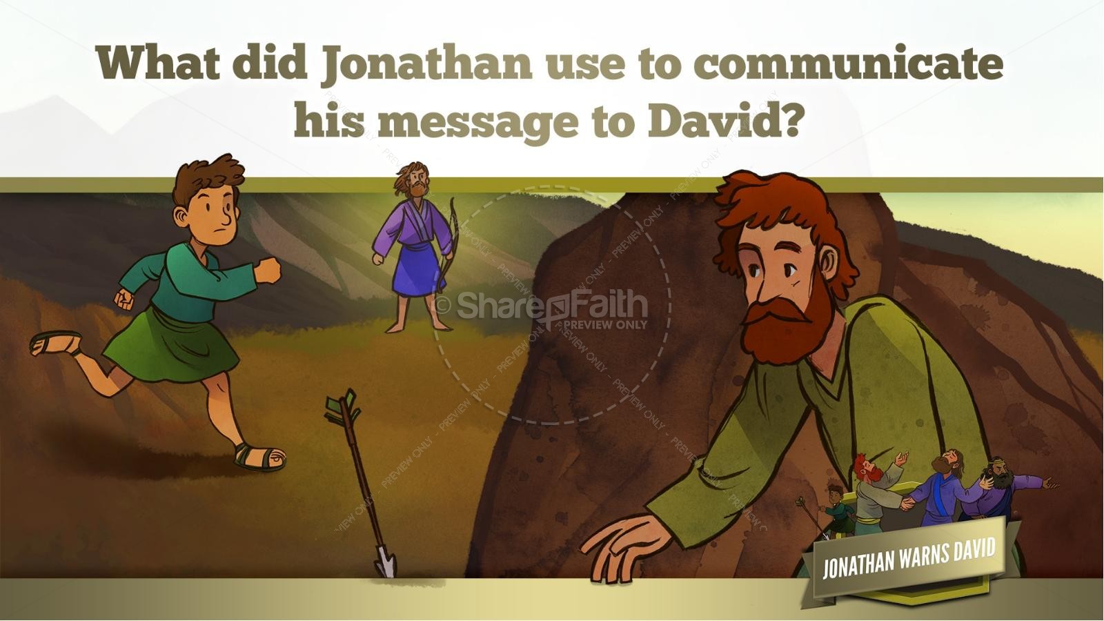 1 Samuel 20 David and Jonathan Kids Bible Story | slide 28