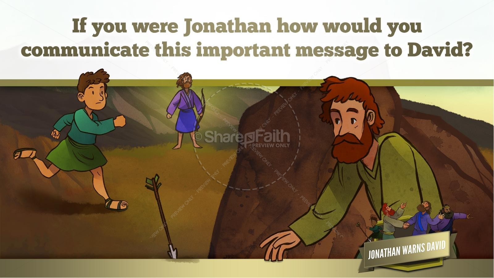 1 Samuel 20 David and Jonathan Kids Bible Story Thumbnail 30