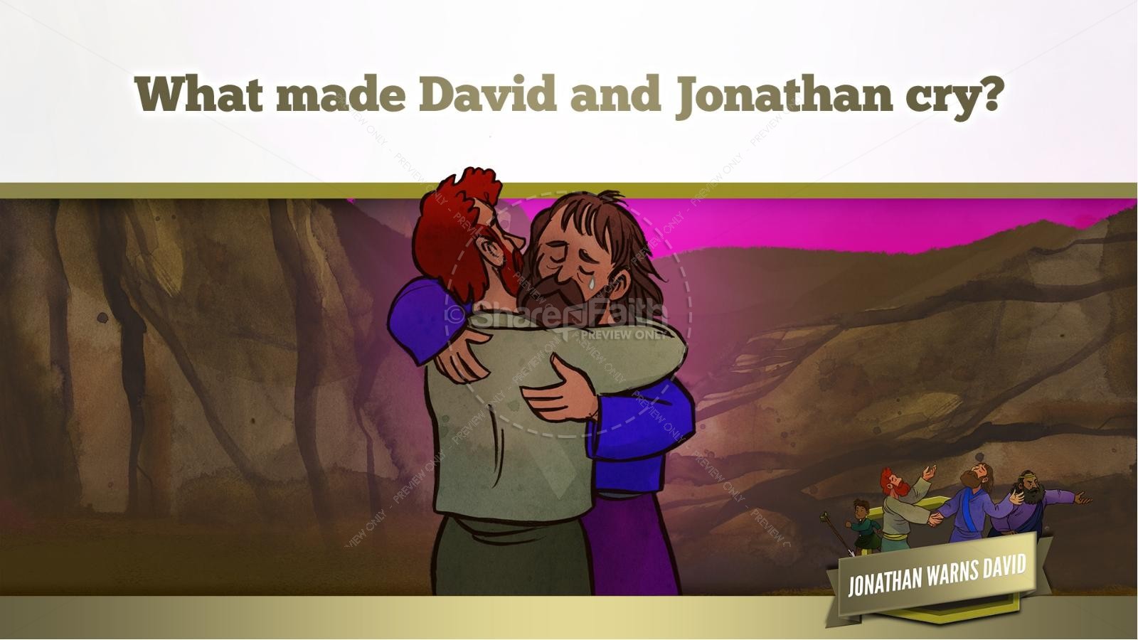 1 Samuel 20 David and Jonathan Kids Bible Story | slide 36