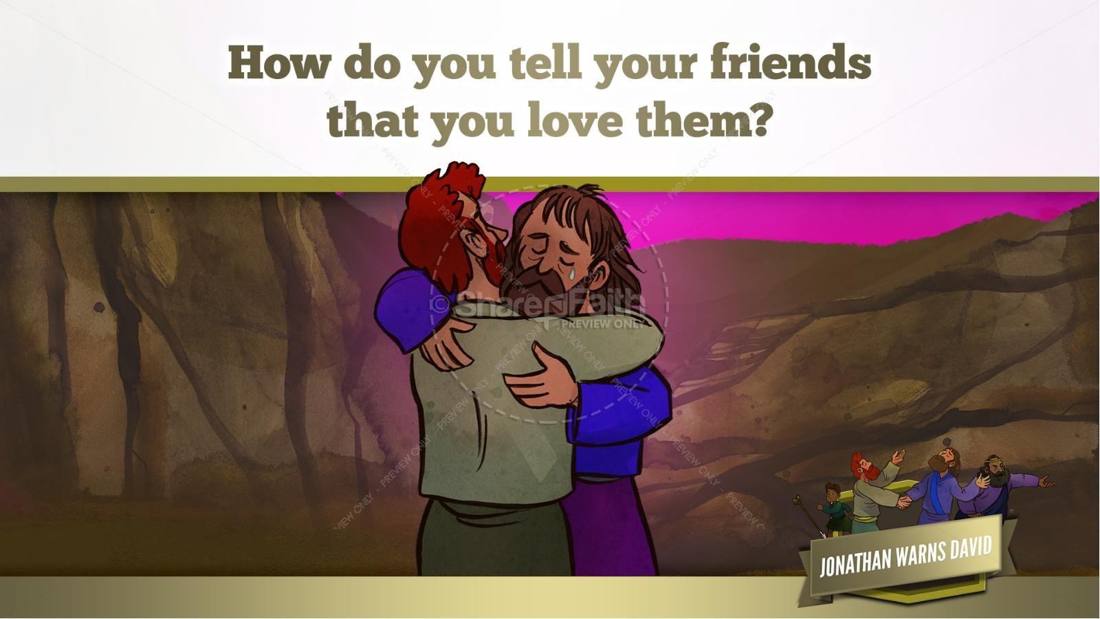 1 Samuel 20 David and Jonathan Kids Bible Story Thumbnail 38