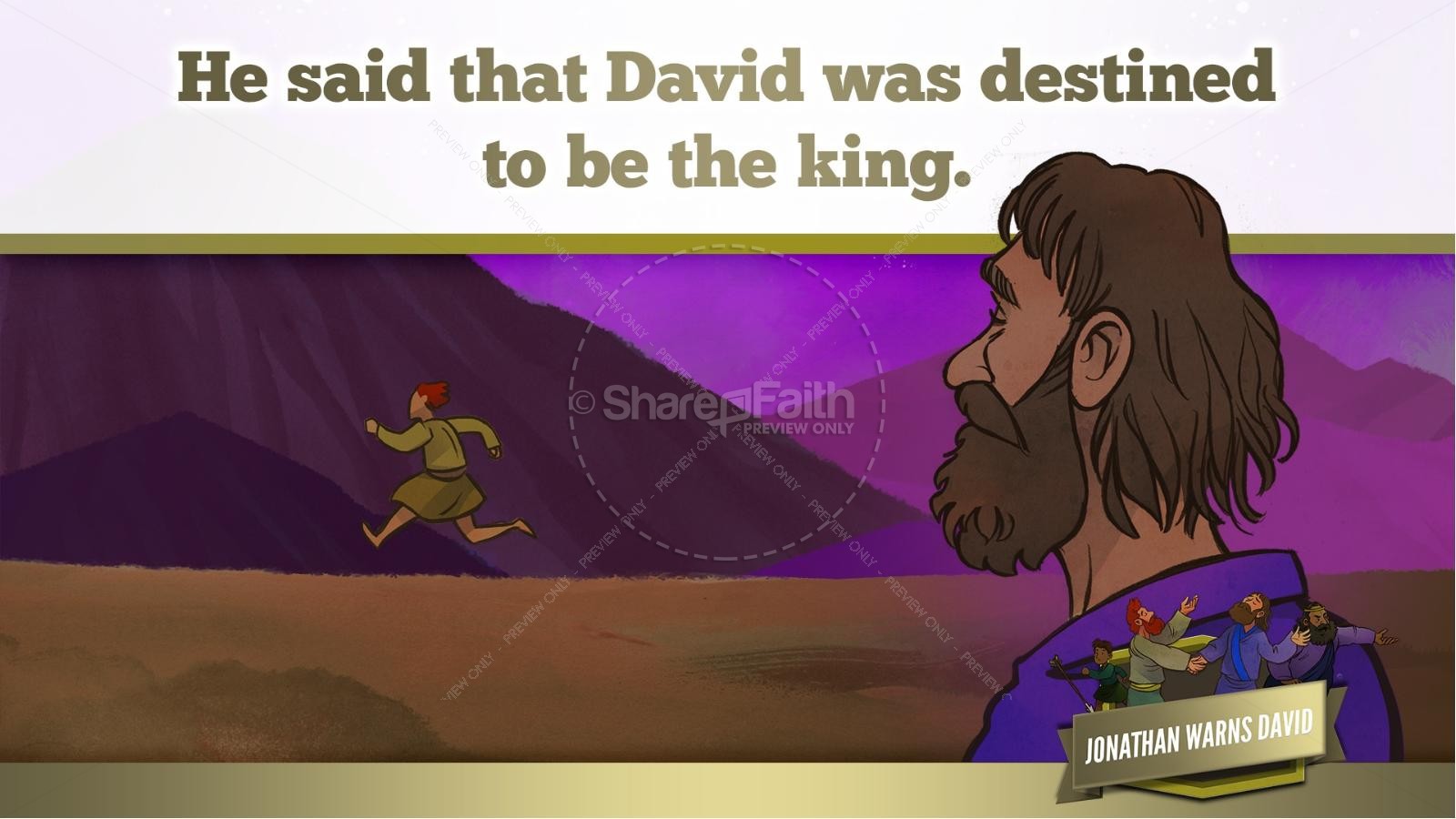 1 Samuel 20 David and Jonathan Kids Bible Story Thumbnail 41