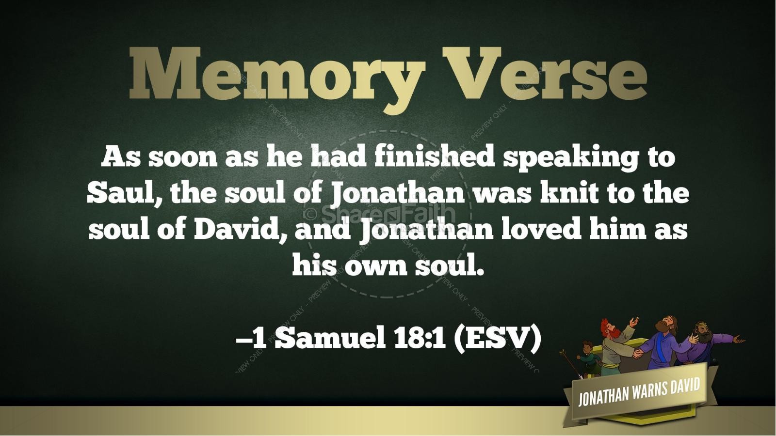 1 Samuel 20 David and Jonathan Kids Bible Story Thumbnail 44
