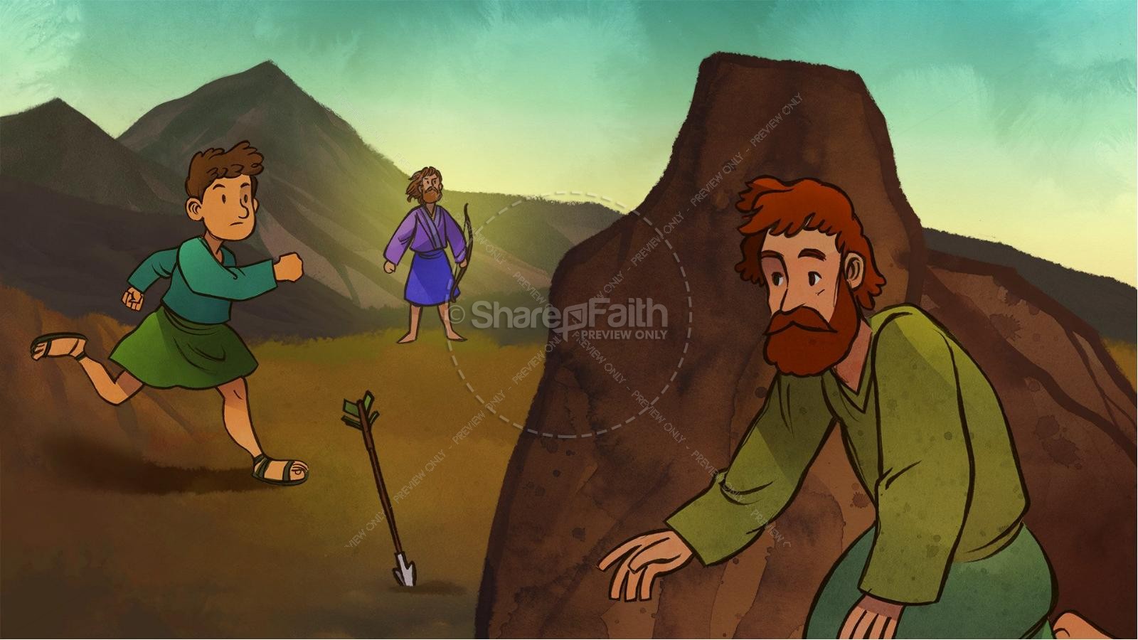 1 Samuel 20 David and Jonathan Kids Bible Story Thumbnail 6