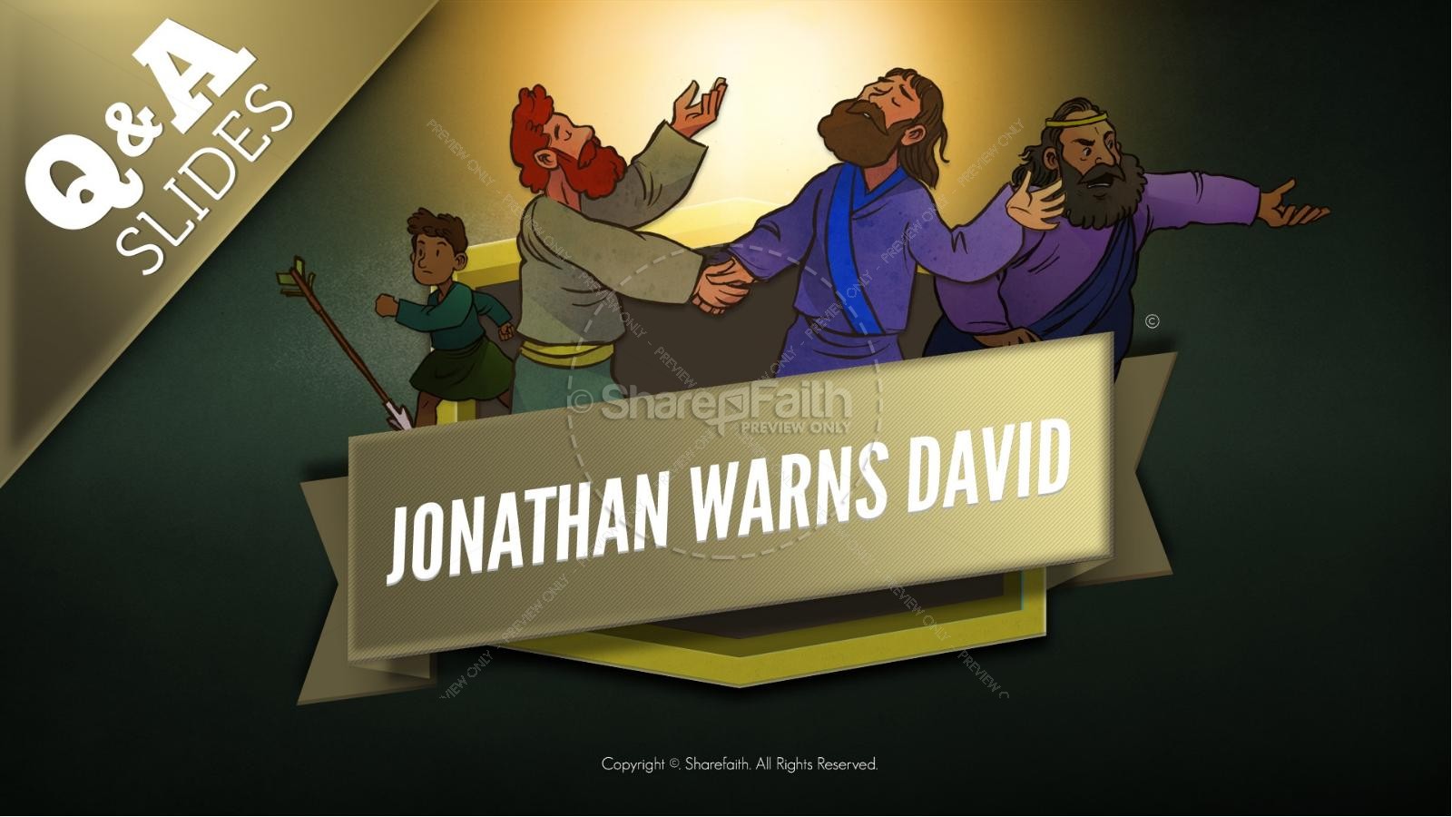 1 Samuel 20 David and Jonathan Kids Bible Story | slide 10