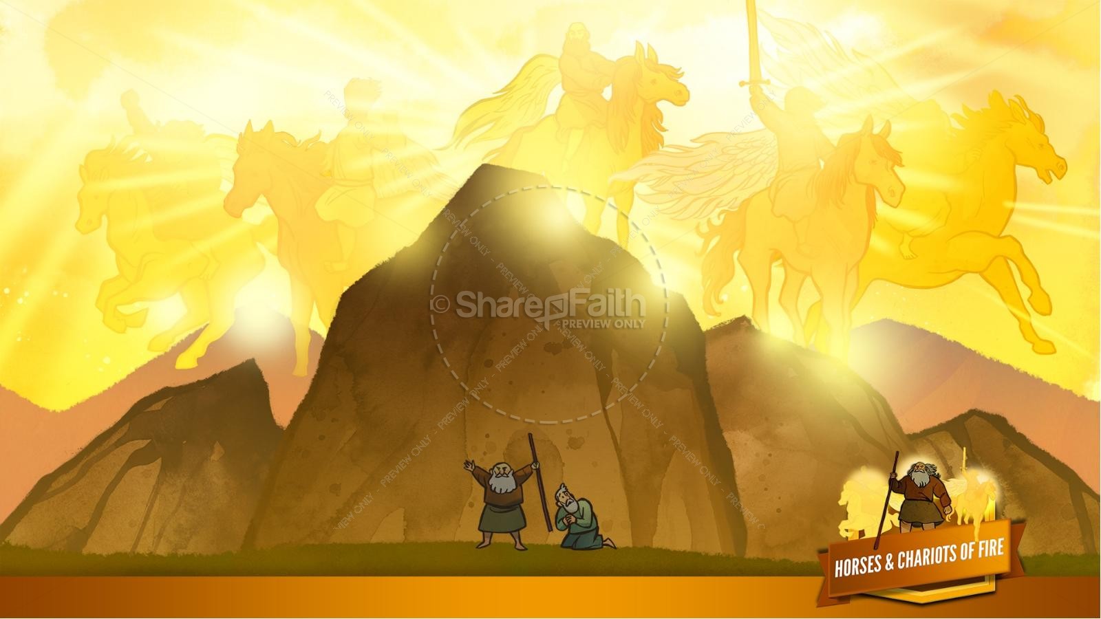 2 Kings 6 Horses and Chariots of Fire Kids Bible Story Thumbnail 32