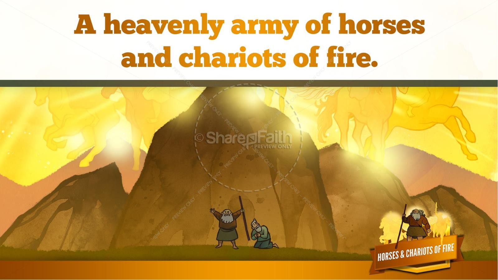 2 Kings 6 Horses and Chariots of Fire Kids Bible Story Thumbnail 34