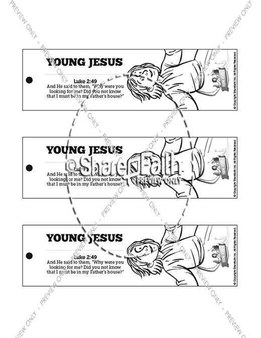 Jesus As A Child Bible Bookmarks Thumbnail Showcase