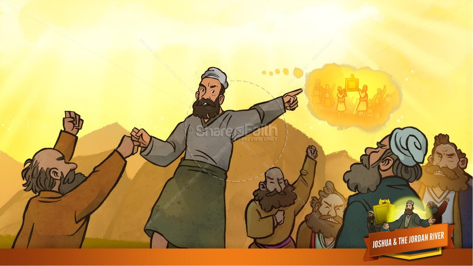 Joshua 3 Crossing the Jordan River Kids Bible Story Thumbnail 14