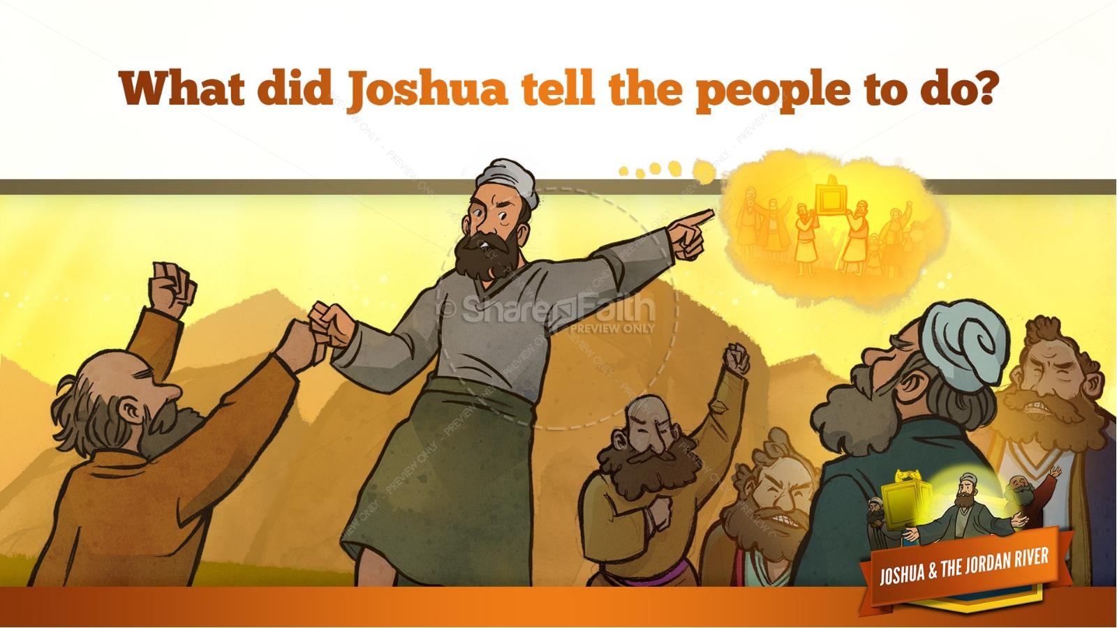Joshua 3 Crossing the Jordan River Kids Bible Story Thumbnail 15