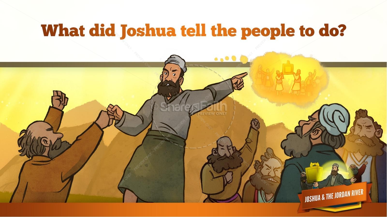 Joshua 3 Crossing the Jordan River Kids Bible Story | slide 15