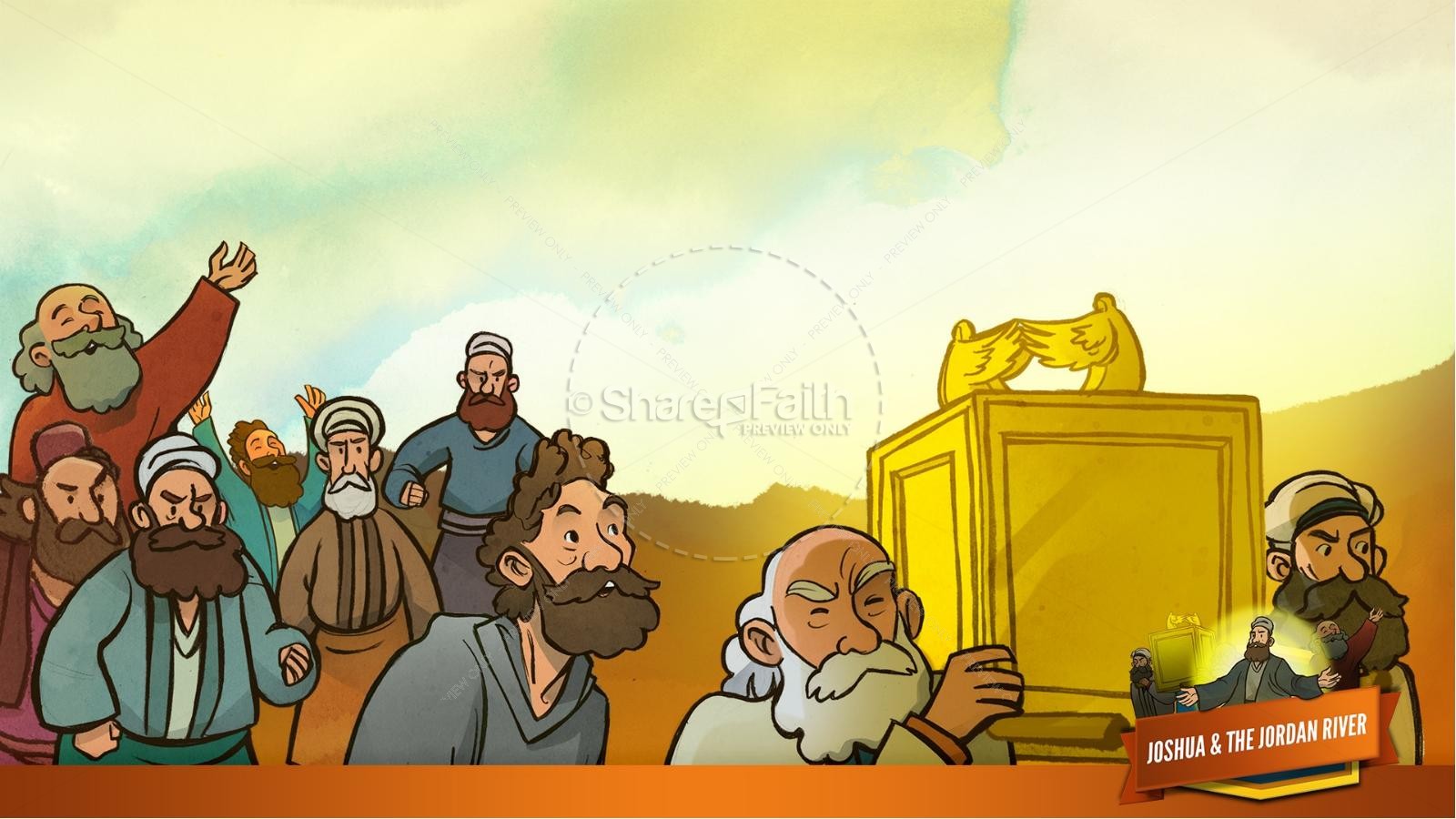 Joshua 3 Crossing the Jordan River Kids Bible Story Thumbnail 18