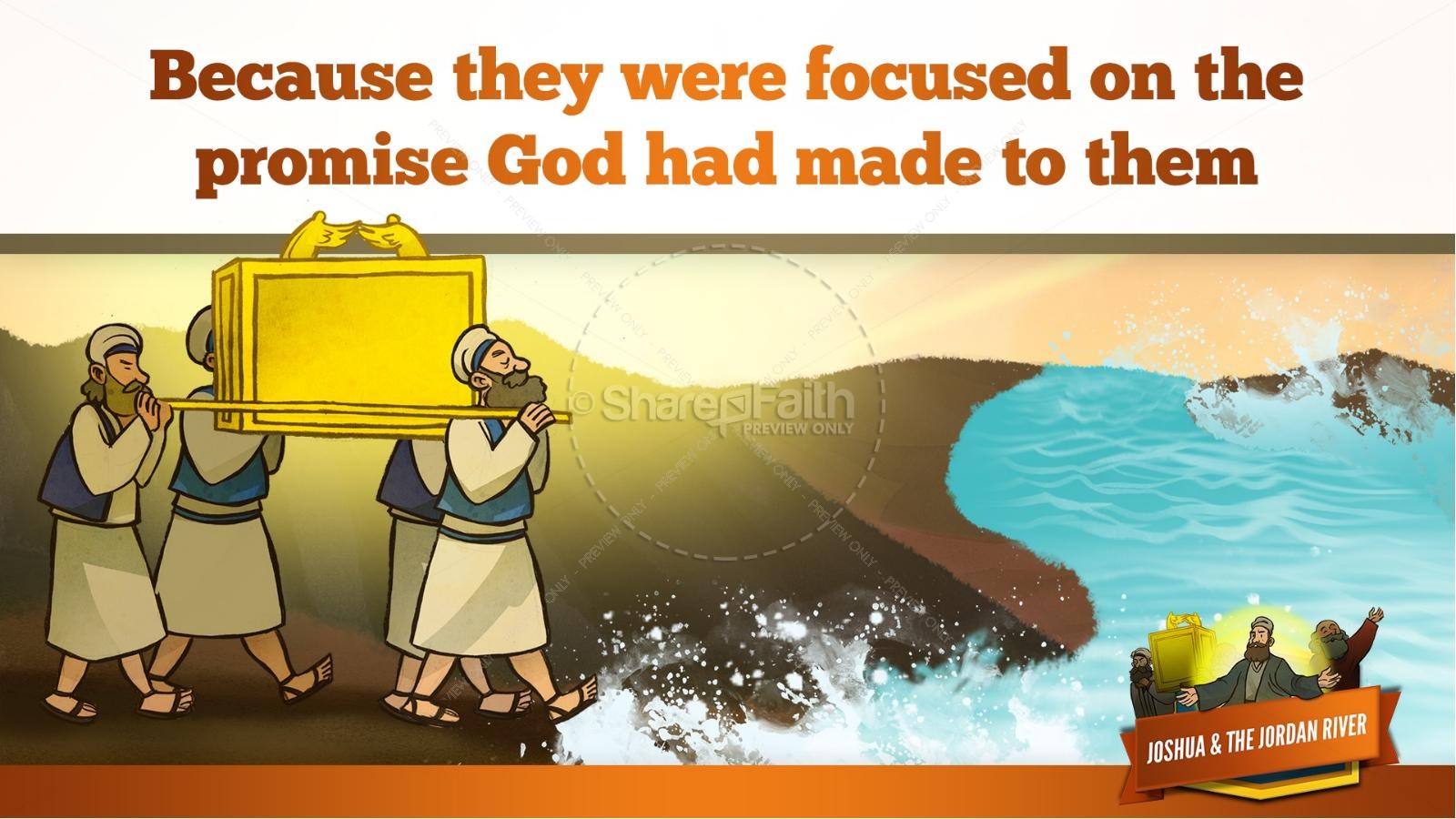 Joshua 3 Crossing the Jordan River Kids Bible Story Thumbnail 24