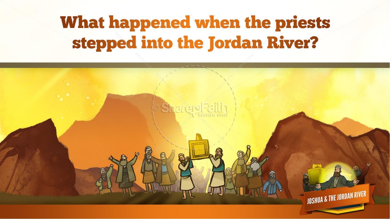 Joshua 3 Crossing the Jordan River Kids Bible Story Thumbnail 27