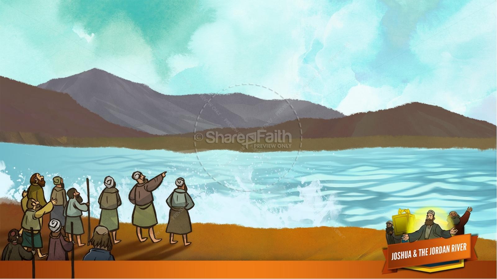 Joshua 3 Crossing the Jordan River Kids Bible Story Thumbnail 10