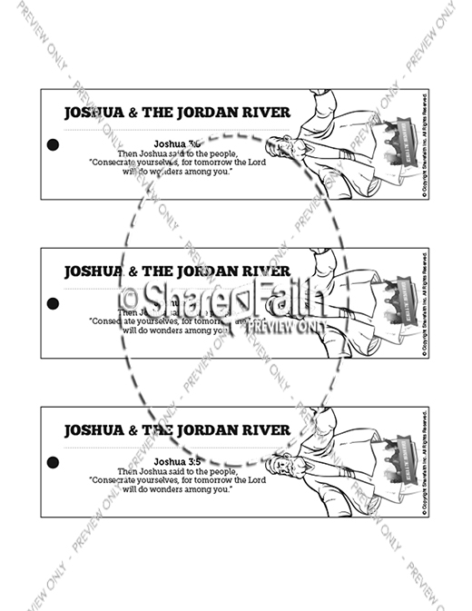 Joshua 3 Crossing the Jordan River Bible Bookmarks Thumbnail Showcase