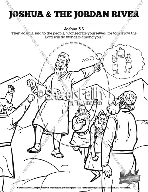 Joshua Bible Coloring Page