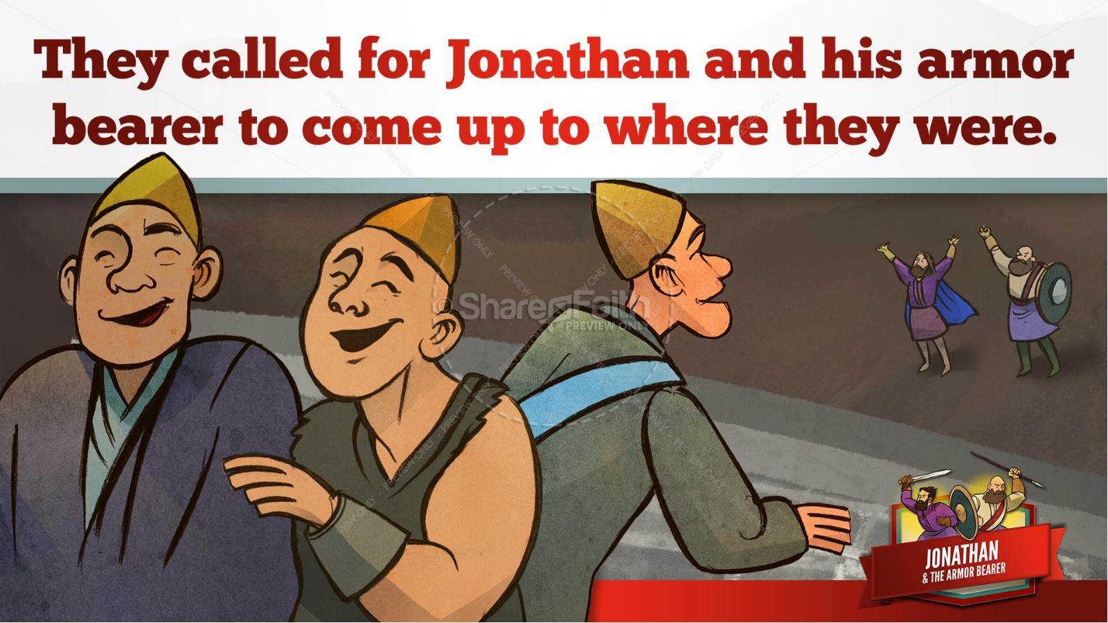 Jonathan And His Armor Bearer Kids Bible Stories Thumbnail 24