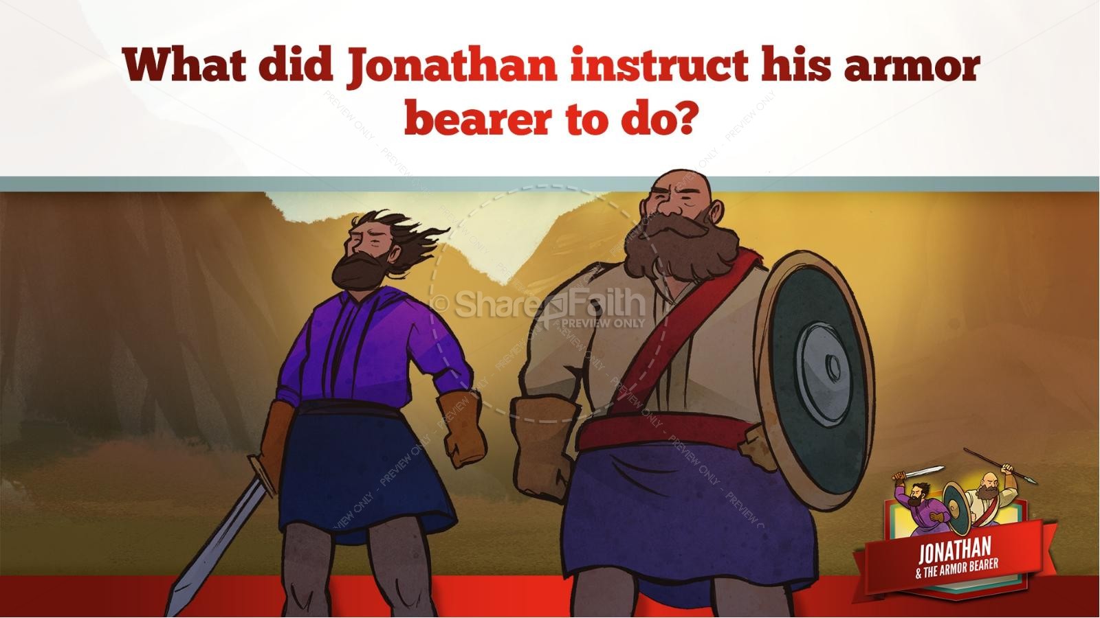 Jonathan And His Armor Bearer Kids Bible Stories Thumbnail 27