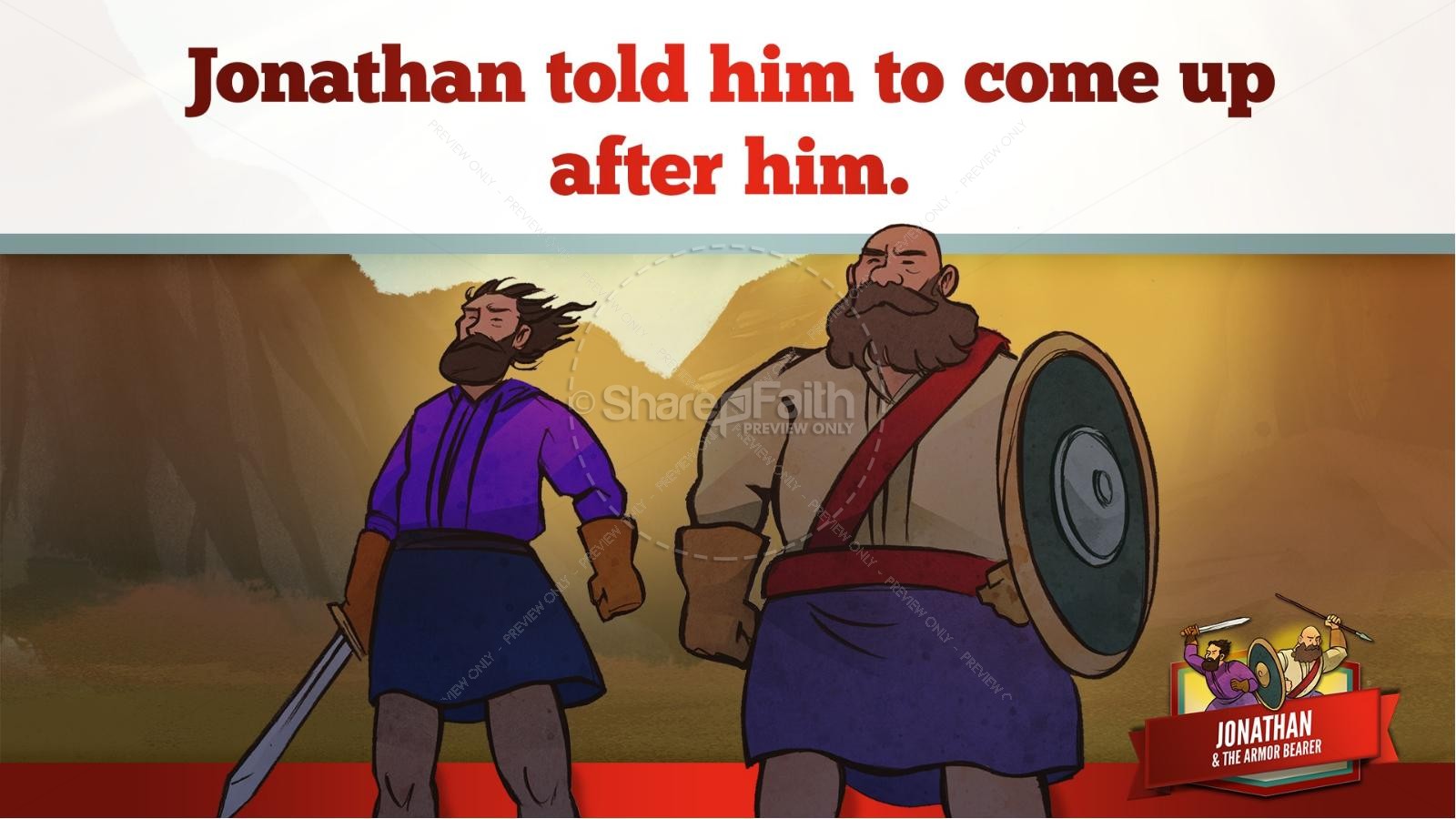 Jonathan And His Armor Bearer Kids Bible Stories Thumbnail 28