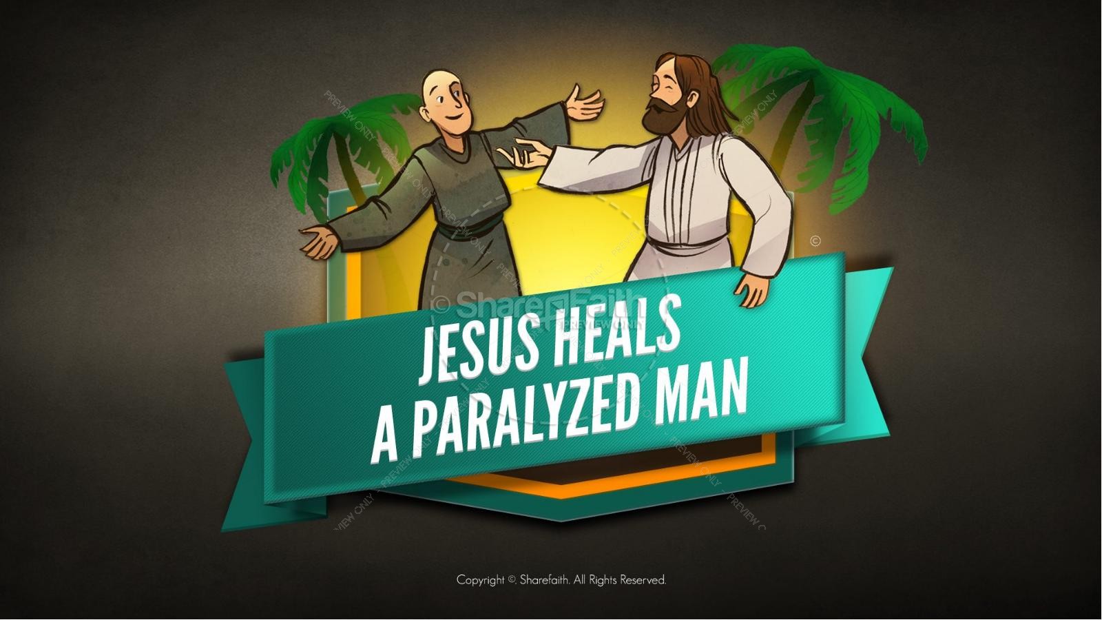 Luke 5 Jesus Heals The Paralytic Kids Bible Stories | slide 1