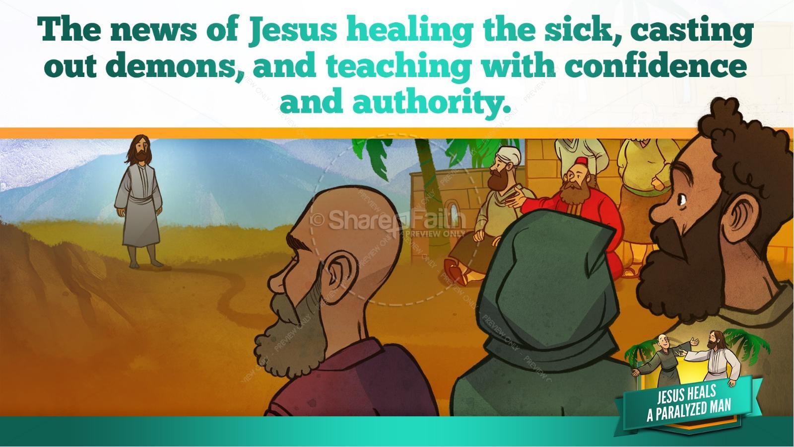 Luke 5 Jesus Heals The Paralytic Kids Bible Stories | slide 12