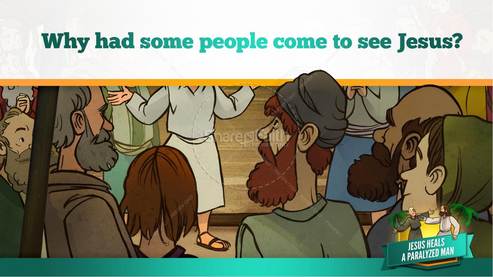 Luke 5 Jesus Heals The Paralytic Kids Bible Stories | slide 15