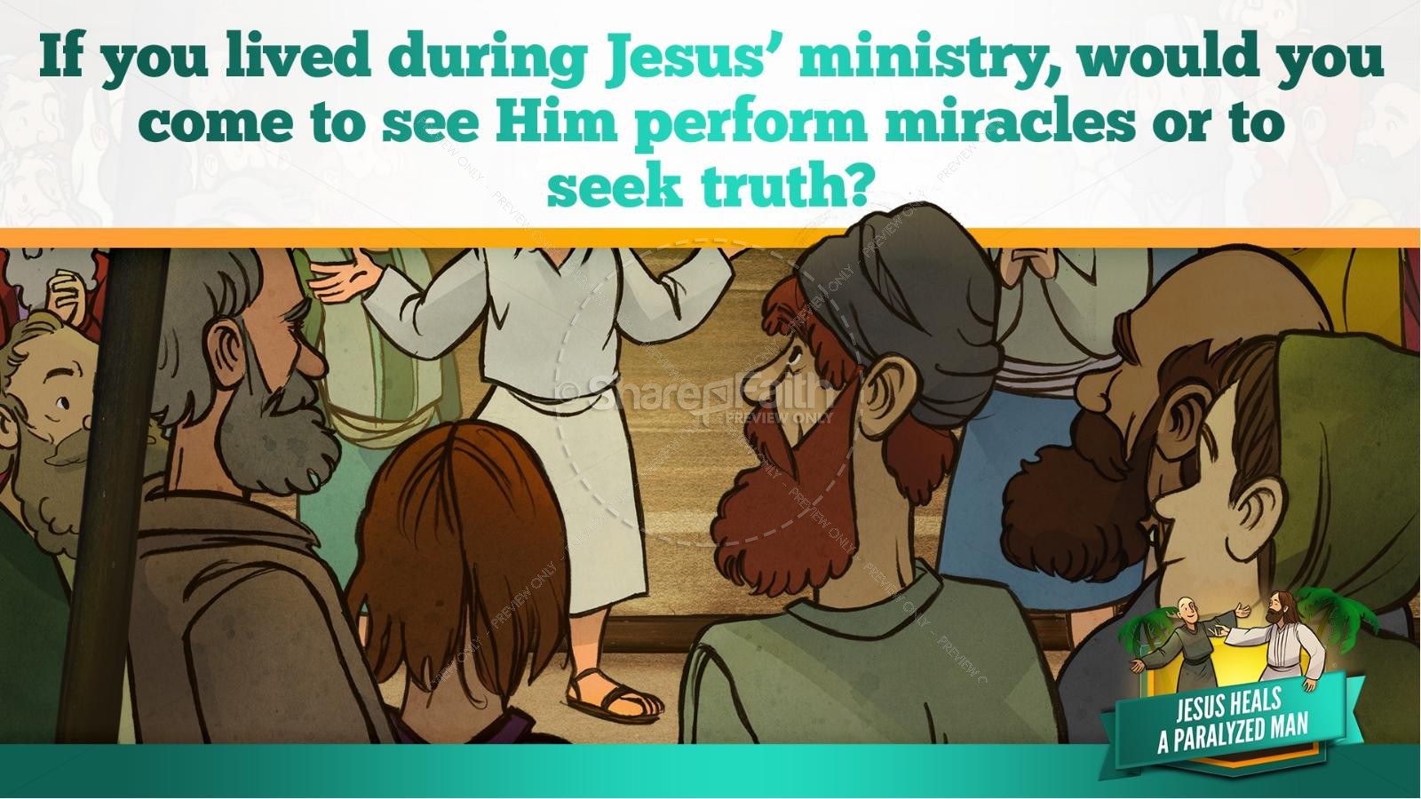 Luke 5 Jesus Heals The Paralytic Kids Bible Stories | slide 17