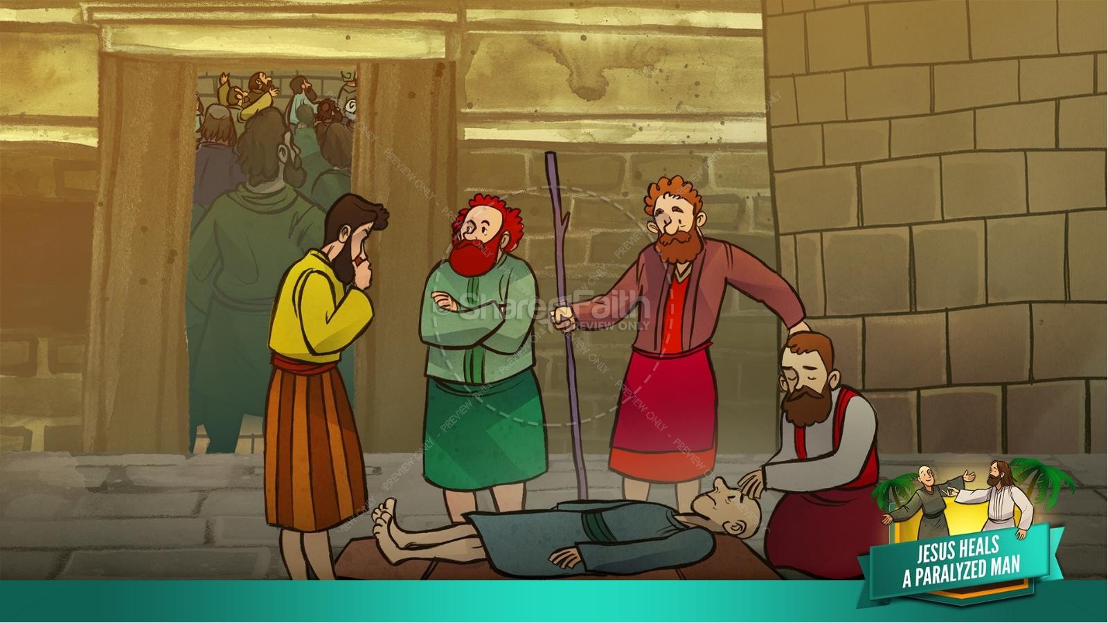 Luke 5 Jesus Heals The Paralytic Kids Bible Stories | slide 18