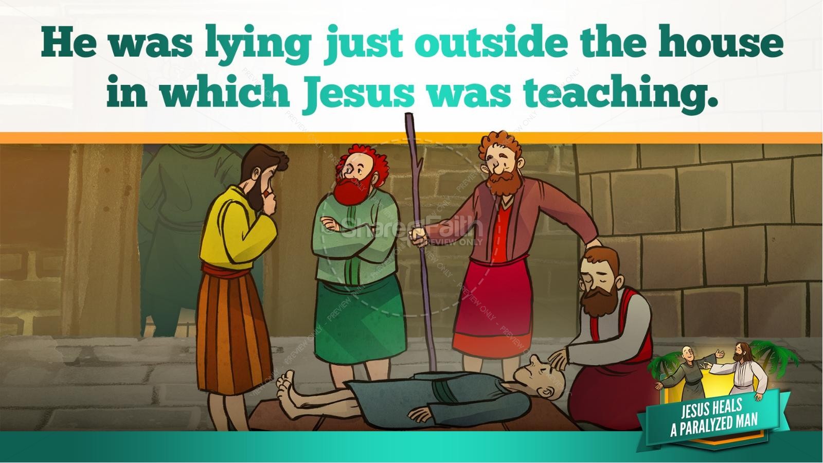 Luke 5 Jesus Heals The Paralytic Kids Bible Stories | slide 20